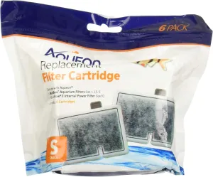 Aqueon (2 Pack) Minibow Replacement Filter Cartridge Size Small (6 Cartridges Per Pack / 12 Total)