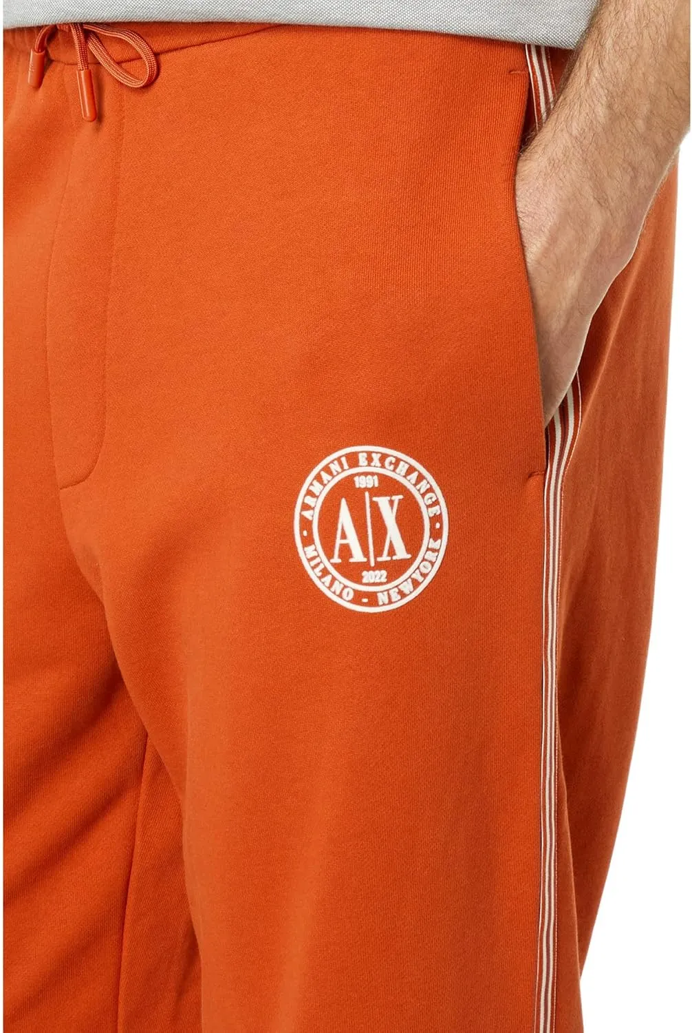 Armani Exchange Men's Circle Logo Drawstring Trousers