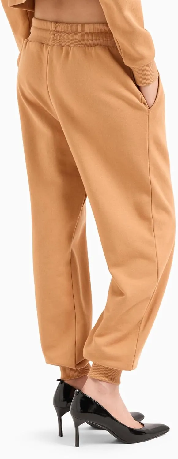 Armani Exchange Women's Cotton Diagonal French Terry Jogger with Script Logo