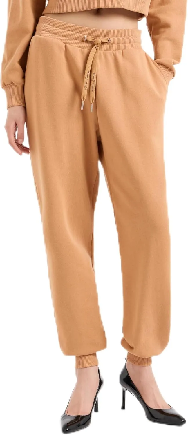 Armani Exchange Women's Cotton Diagonal French Terry Jogger with Script Logo