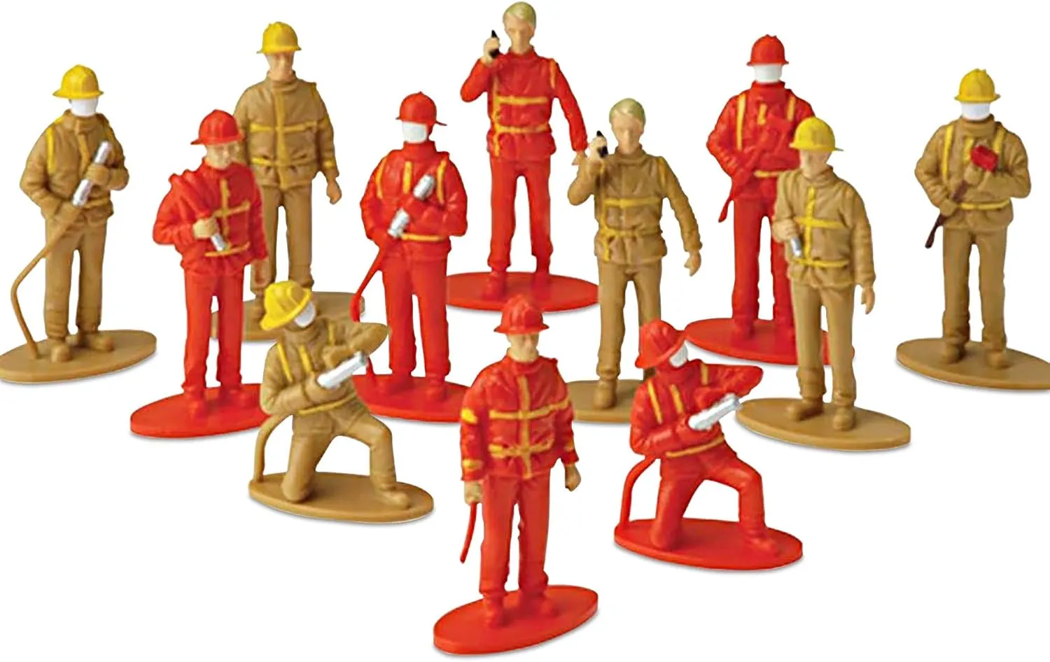 ArtCreativity 2.5 Inch Mini Fireman Figurines for Kids- Set of 12- Free Standing Firefighter Toys Figures- Birthday Party Favors for Boys and Girls, Goody Bag Fillers, Cake Toppers and Decorations