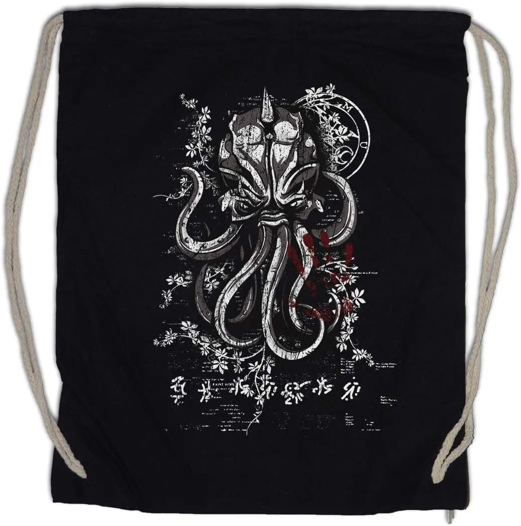 Asian Ornament Octopus Drawstring Bag Gym Sack