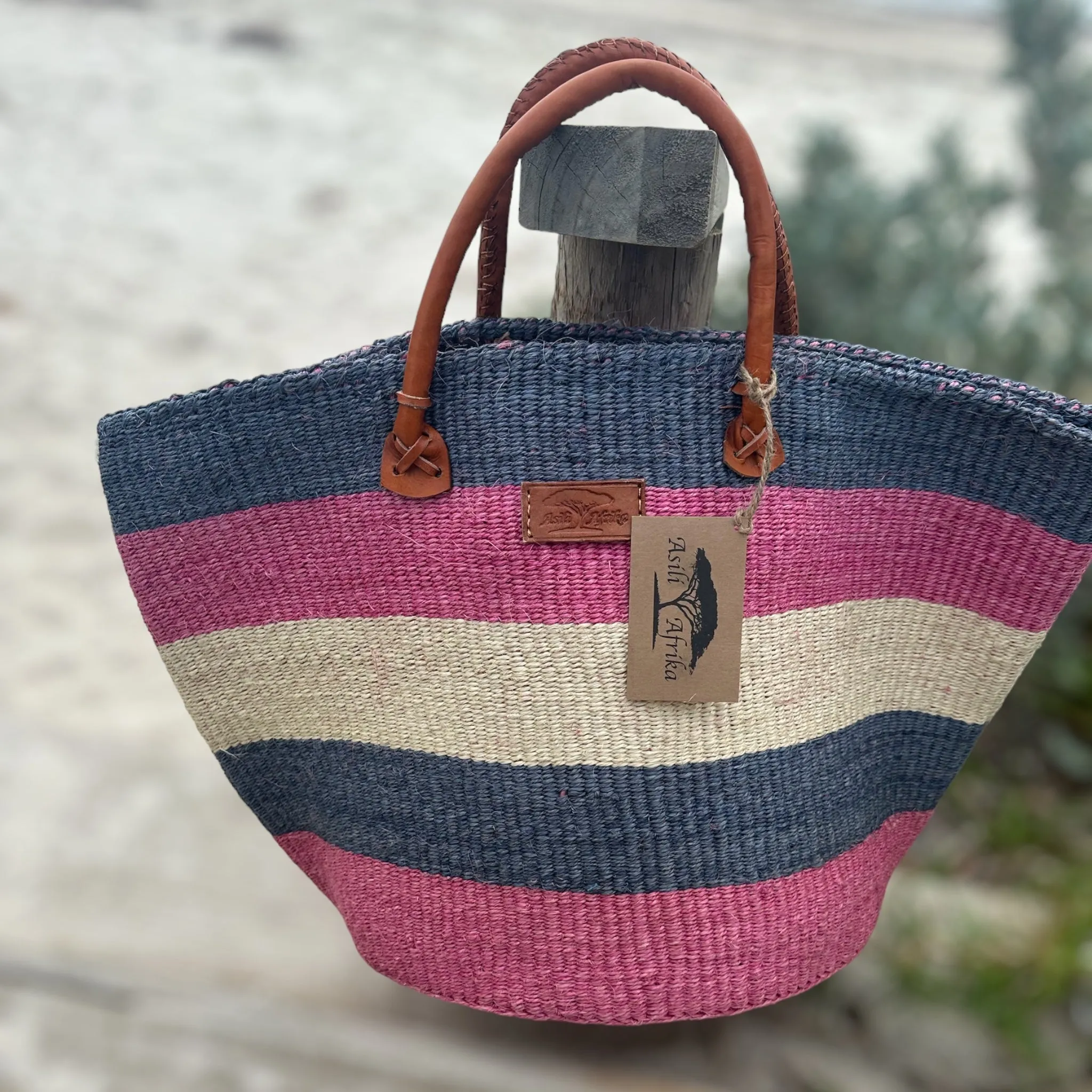 Asili Afrika Kiondo Sisal Bag, Large