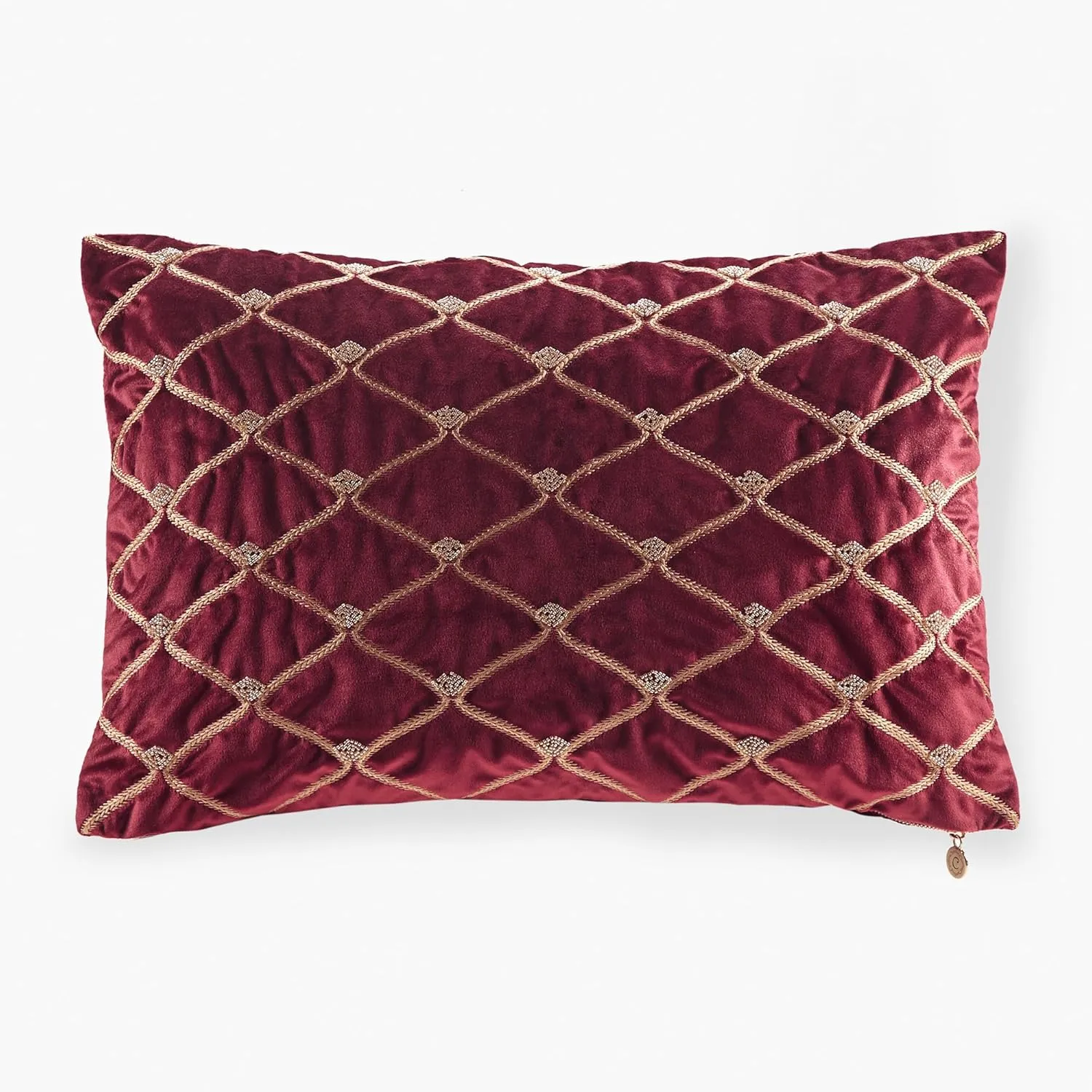 Aumont Normal Pillow, 22x15, Burgundy Oblong