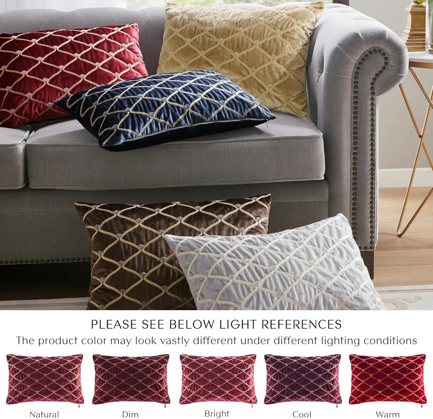 Aumont Normal Pillow, 22x15, Burgundy Oblong