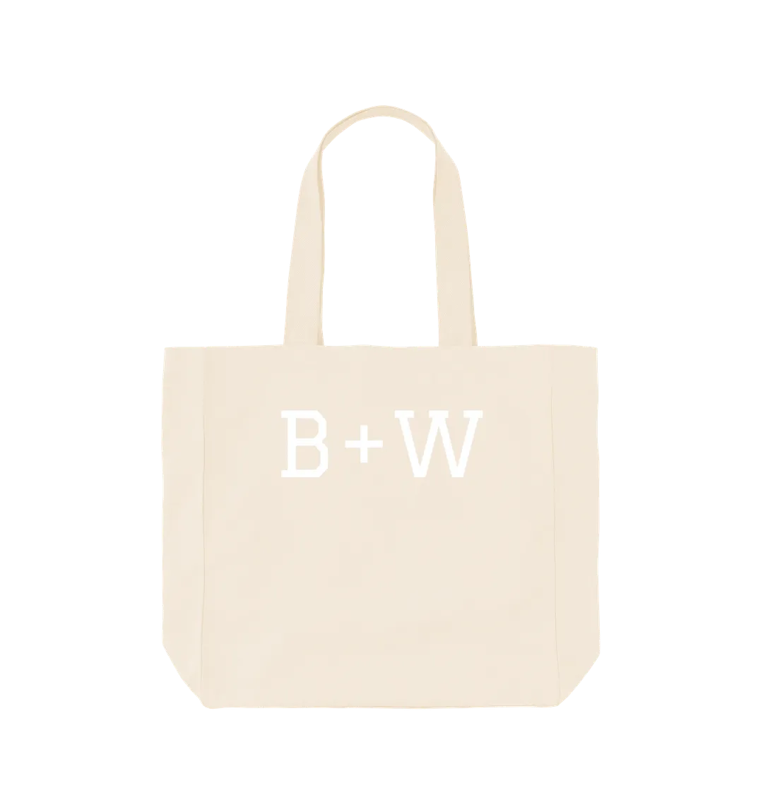 B W Large Tote Bag