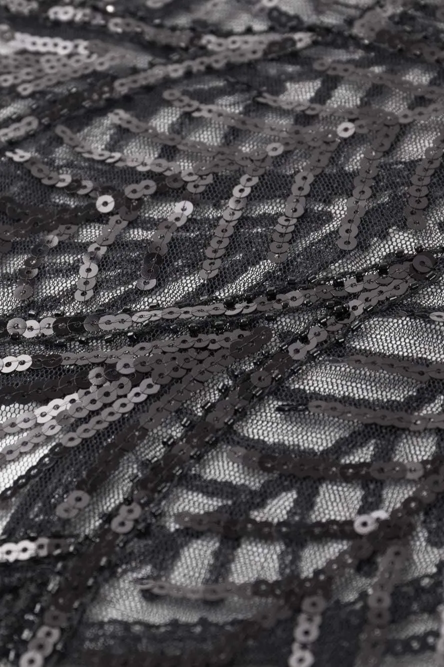 BABEYOND 1920s Shawl Wraps Sequin Beaded Evening Cape Bridal Shawl