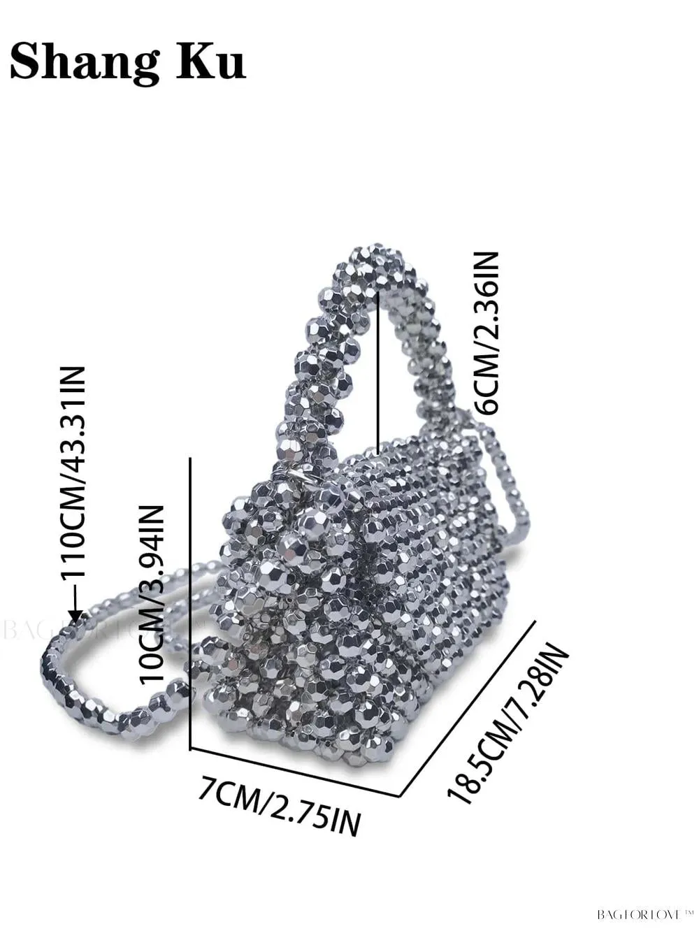 BagForLove - Chic Mini Satchel with Intricate Beading