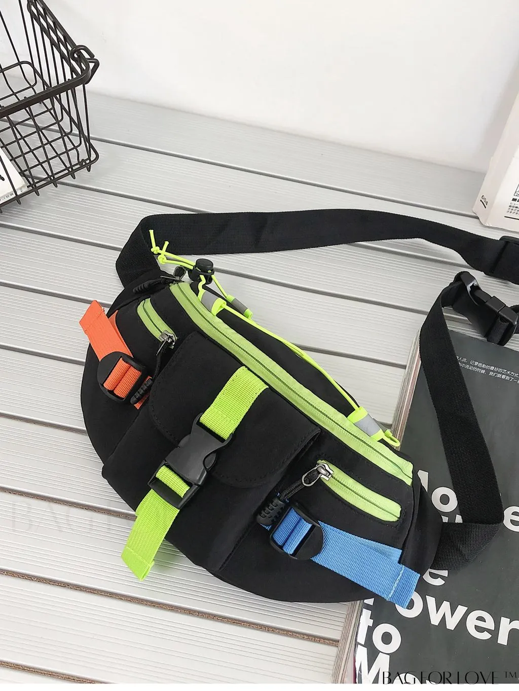 BagForLove - Premium Unisex Nylon Waist Bag with Multiple Colorblock Pockets