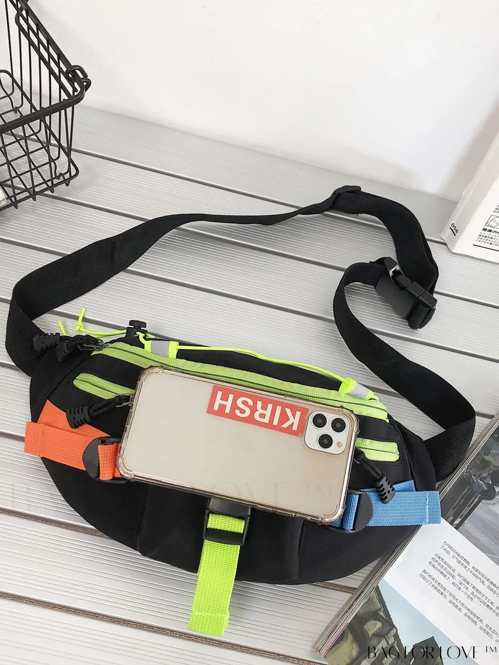 BagForLove - Premium Unisex Nylon Waist Bag with Multiple Colorblock Pockets