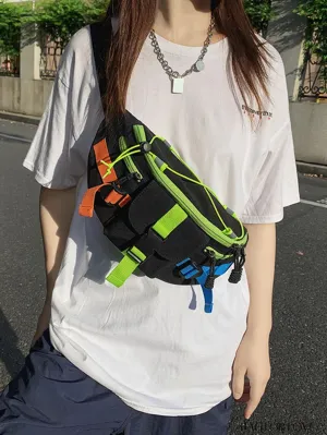 BagForLove - Premium Unisex Nylon Waist Bag with Multiple Colorblock Pockets