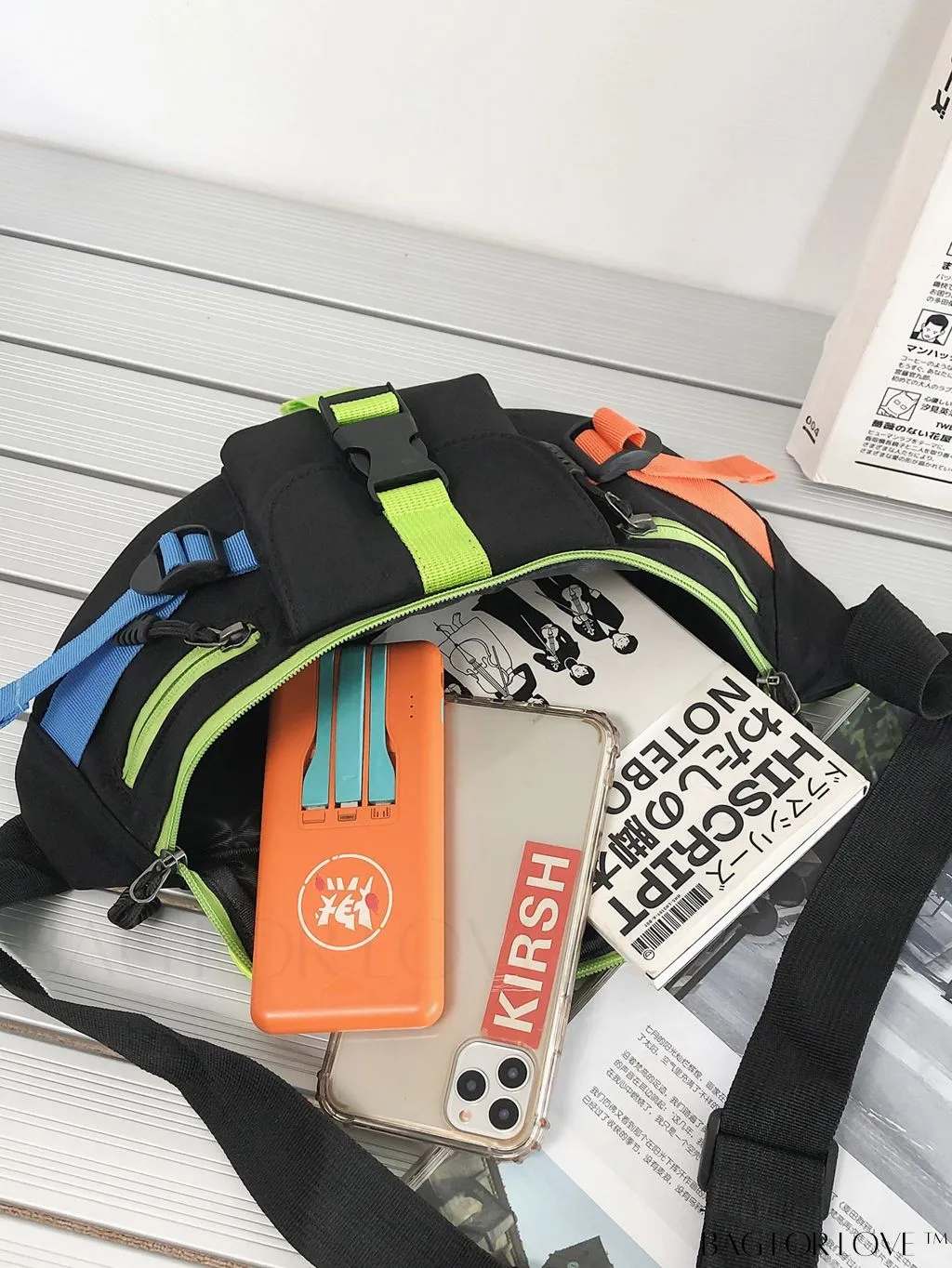 BagForLove - Premium Unisex Nylon Waist Bag with Multiple Colorblock Pockets