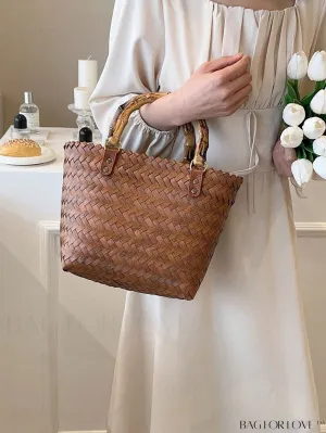 BagForLove - Vintage Rattan Square Bag - Compact and Stylish