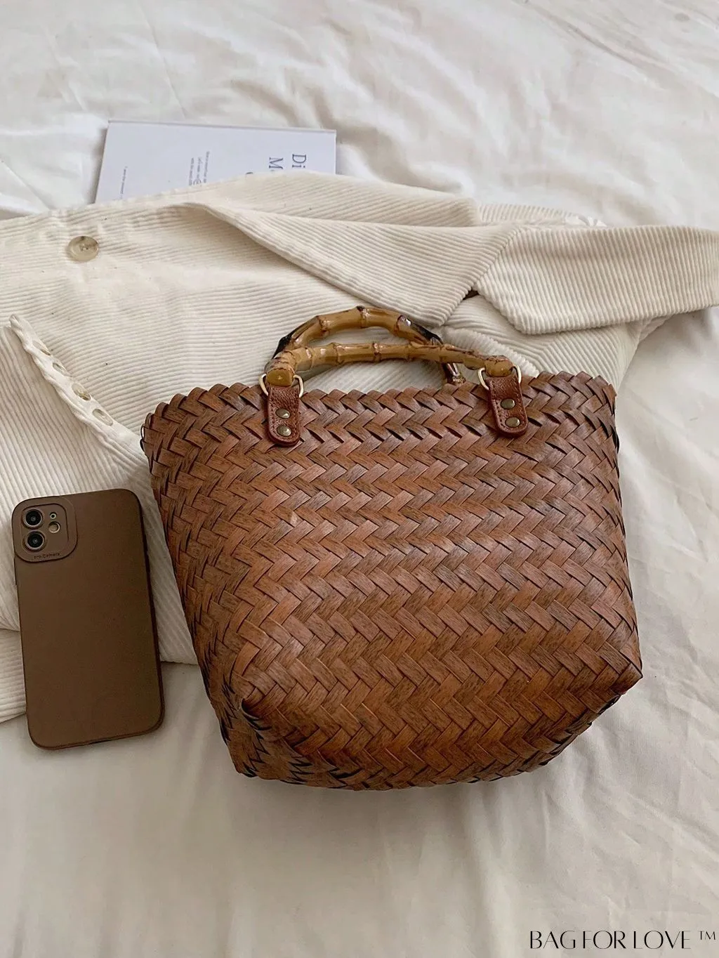 BagForLove - Vintage Rattan Square Bag - Compact and Stylish