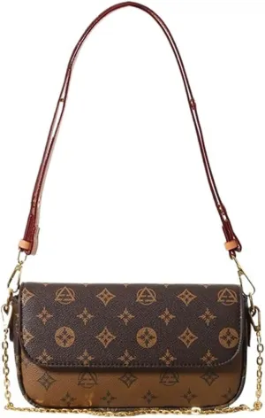 Bags for Women Women's versatile shoulder bag, crossbody bag, portable armpit bag(Brown)