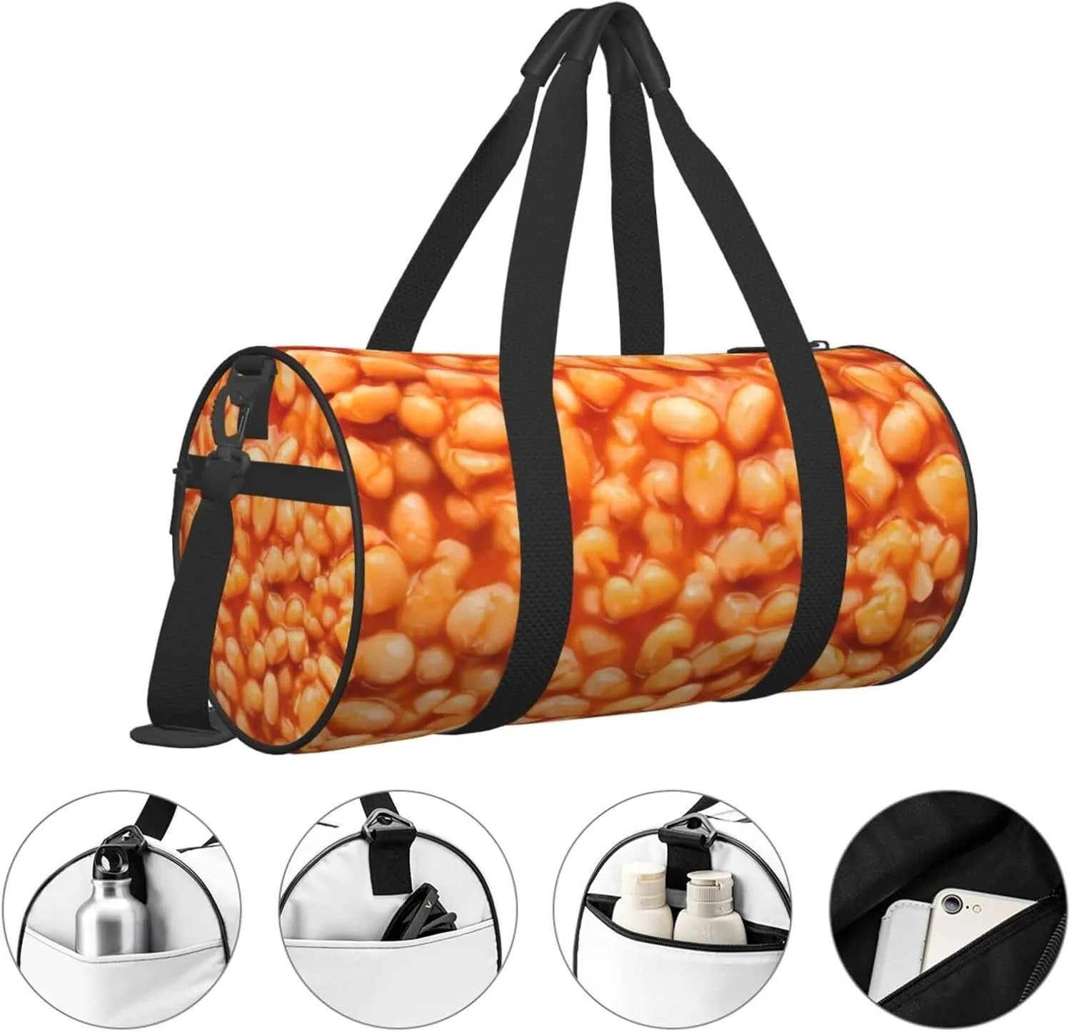 Baked Beans Sports Gym Duffel Bag For Men Women Weekender Travel Workout Training Handbag