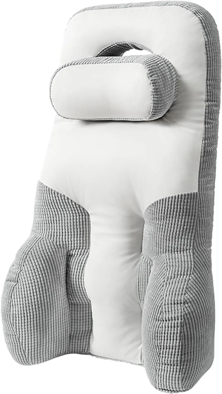 BALAPET Big High Back Support with Pillow for Office Chair, Extended Neck & Lumbar Cushion for Low Back and Neck Pressure Relief Improved Posture for Wheelchair Working, Car, Sofa, Plane and Travel