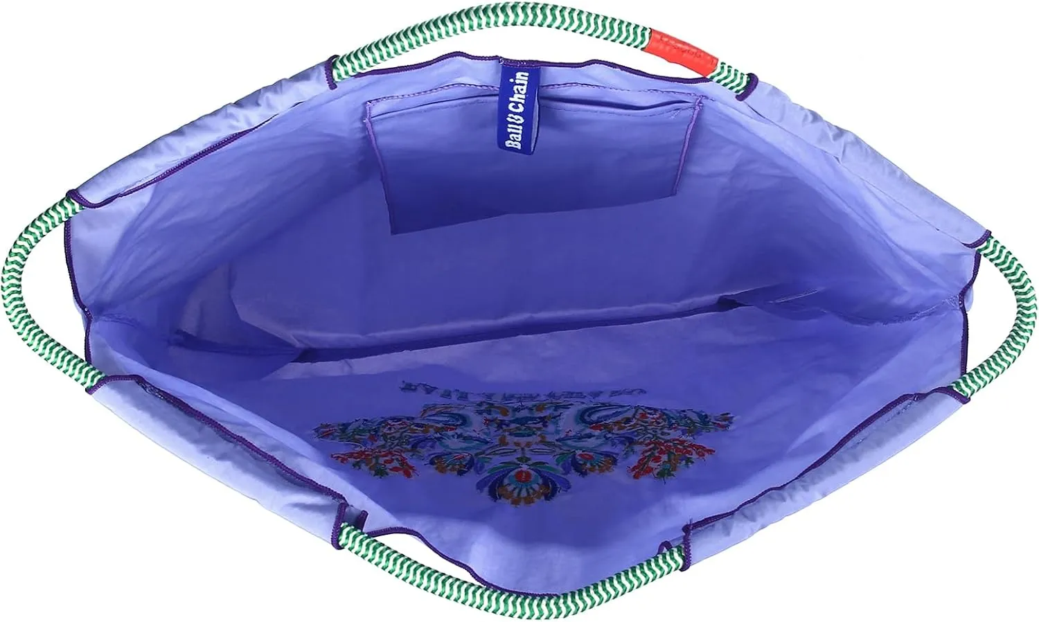 Ball&Chain Shoulder Tote Bag for Women, Nylon Top-Handle, Foldable Weekend Handbag with Pockets