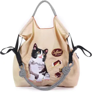 Ball&Chain Tote Bags for Women Nylon Embroidery Tote Purse Crossbody Bags with Pockets Shoulder Handbags for Work