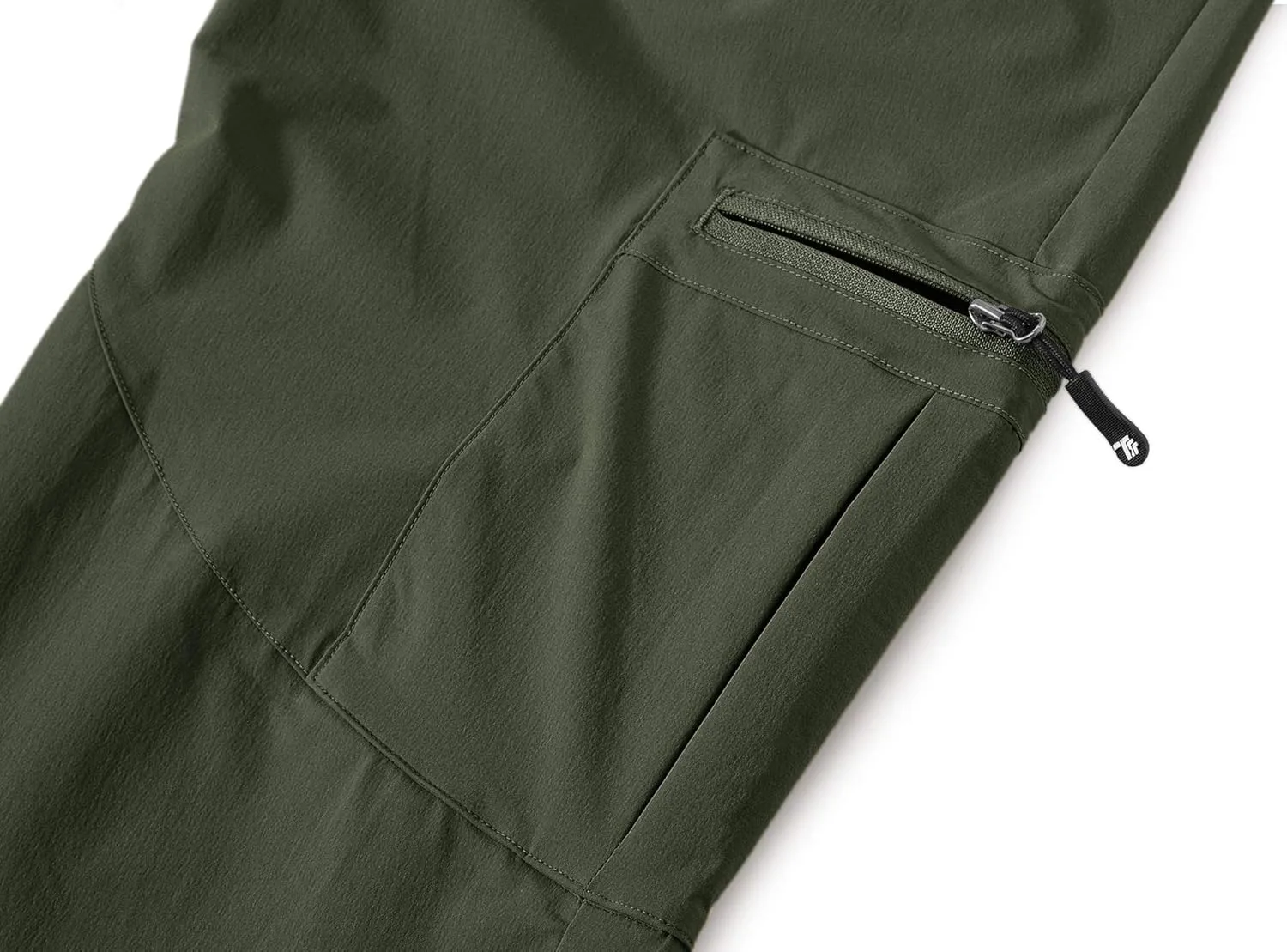 BASUDAM Men's Cargo Hiking Pants Quick Dry Lightweight Stretch Water Resistant Summer Outdoor Work Travel with Pockets