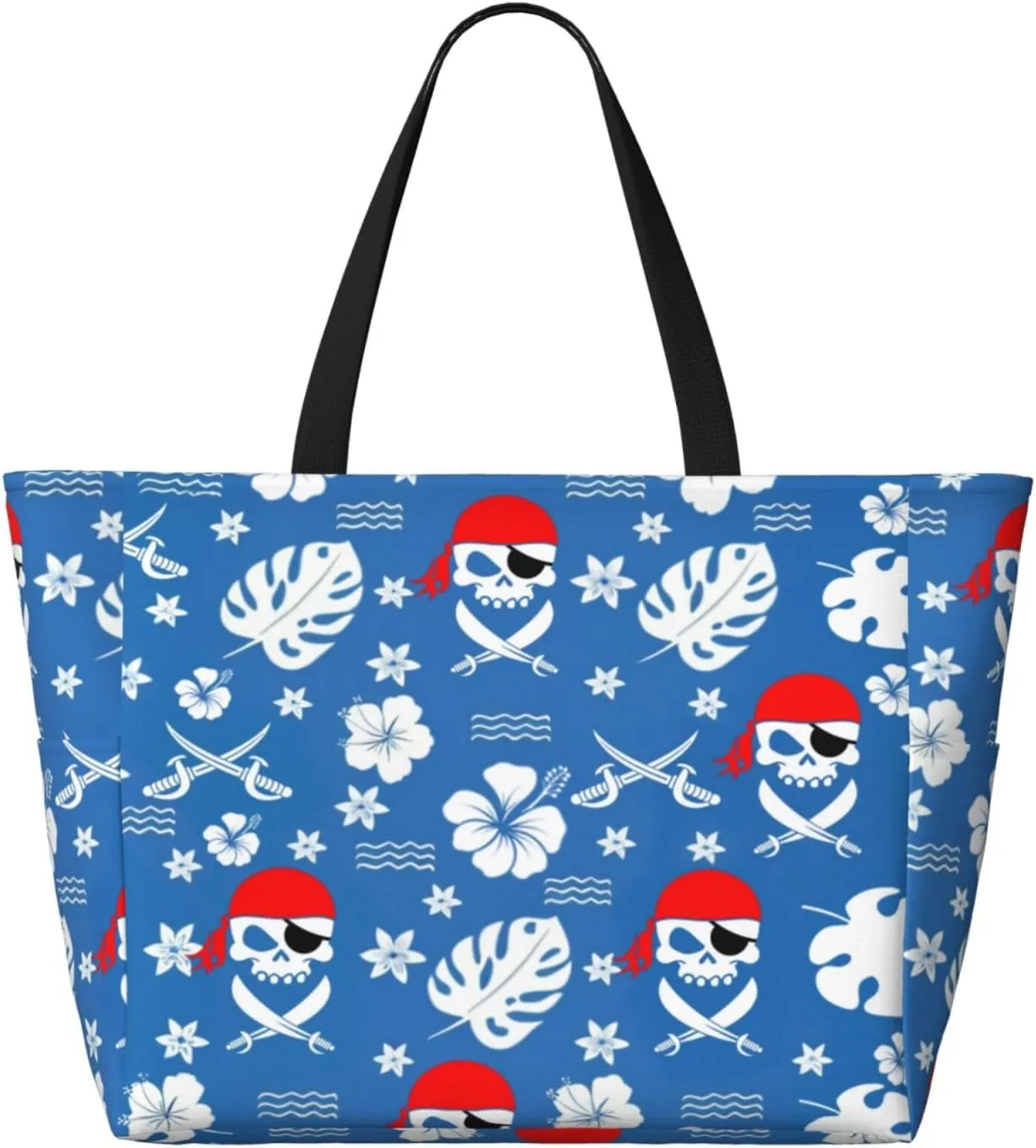 Beach Tote Pool Bag for Women Waterproof and Sand-proof Large Capacity with Zippers for Travel Vacation Gym
