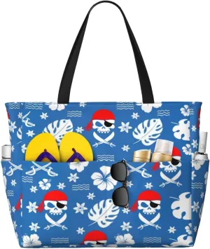 Beach Tote Pool Bag for Women Waterproof and Sand-proof Large Capacity with Zippers for Travel Vacation Gym
