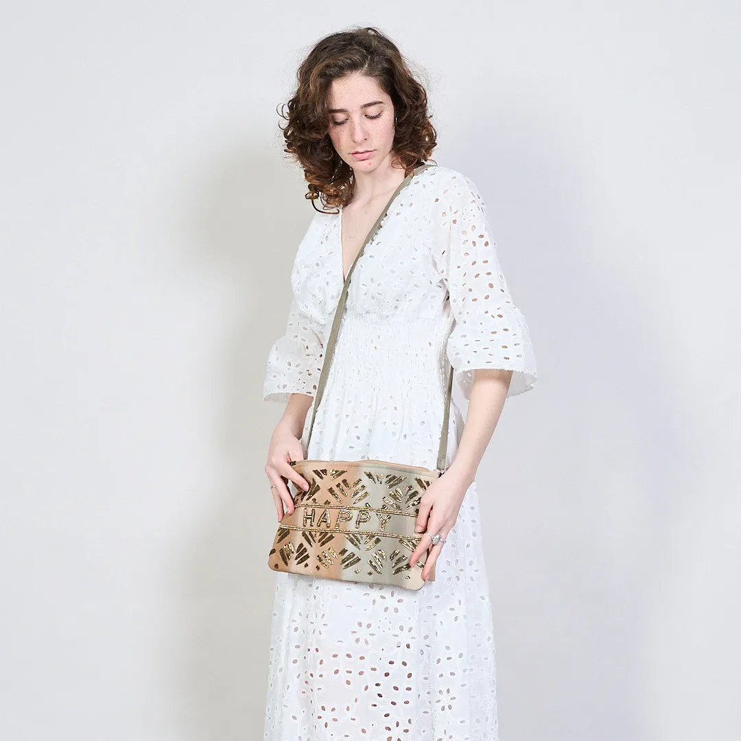 Beaded happy clutch wholesale