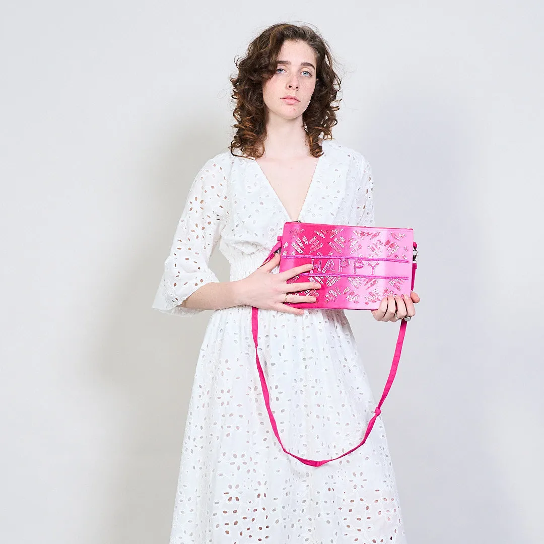 Beaded happy clutch wholesale