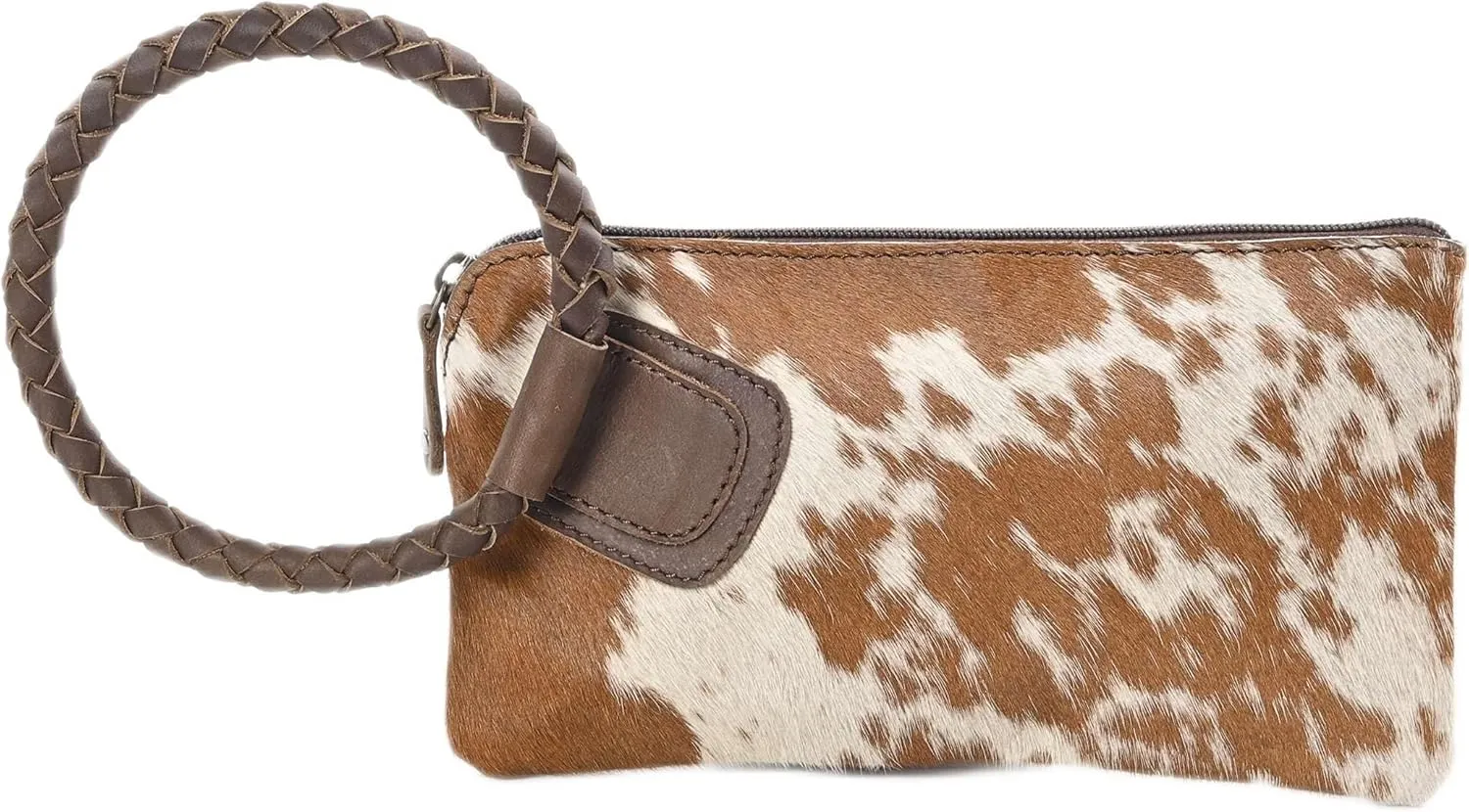 Beauty Clutch - Elegant Handcrafted Cowhide Hairon and Leather Clutch with Comfortable Handles