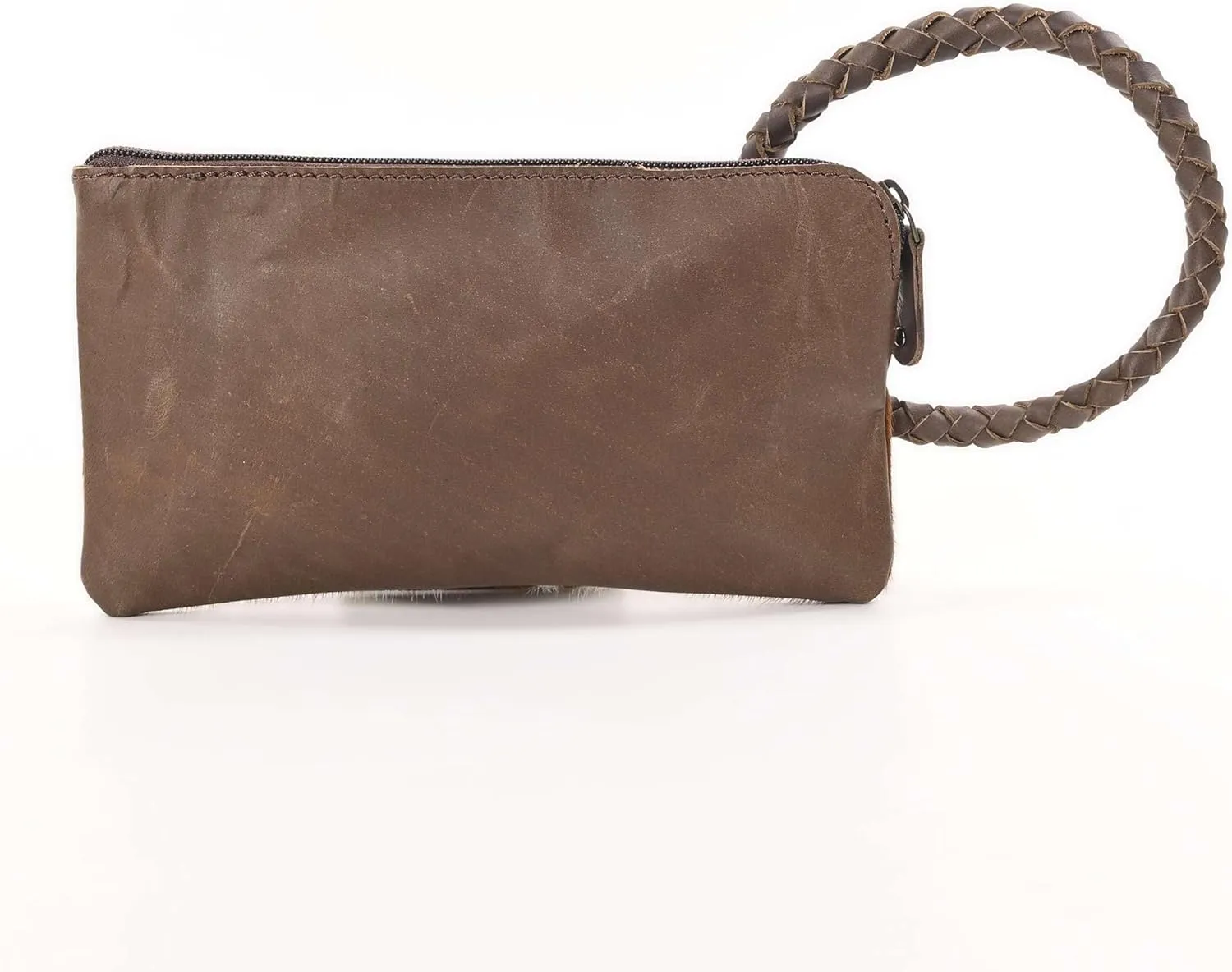Beauty Clutch - Elegant Handcrafted Cowhide Hairon and Leather Clutch with Comfortable Handles