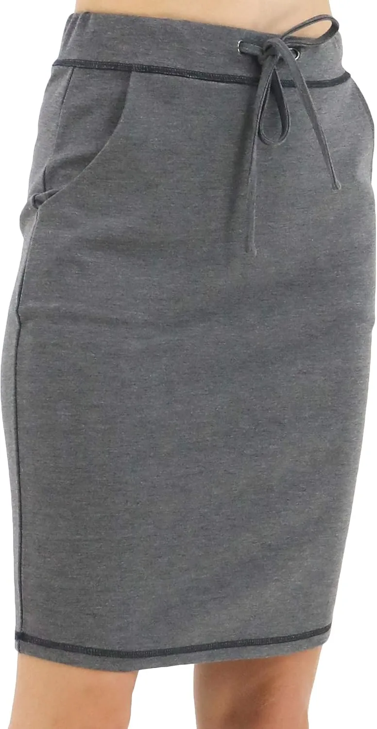 BENANCY Women's High Waist Stretch Pencil Skirt with Pockets