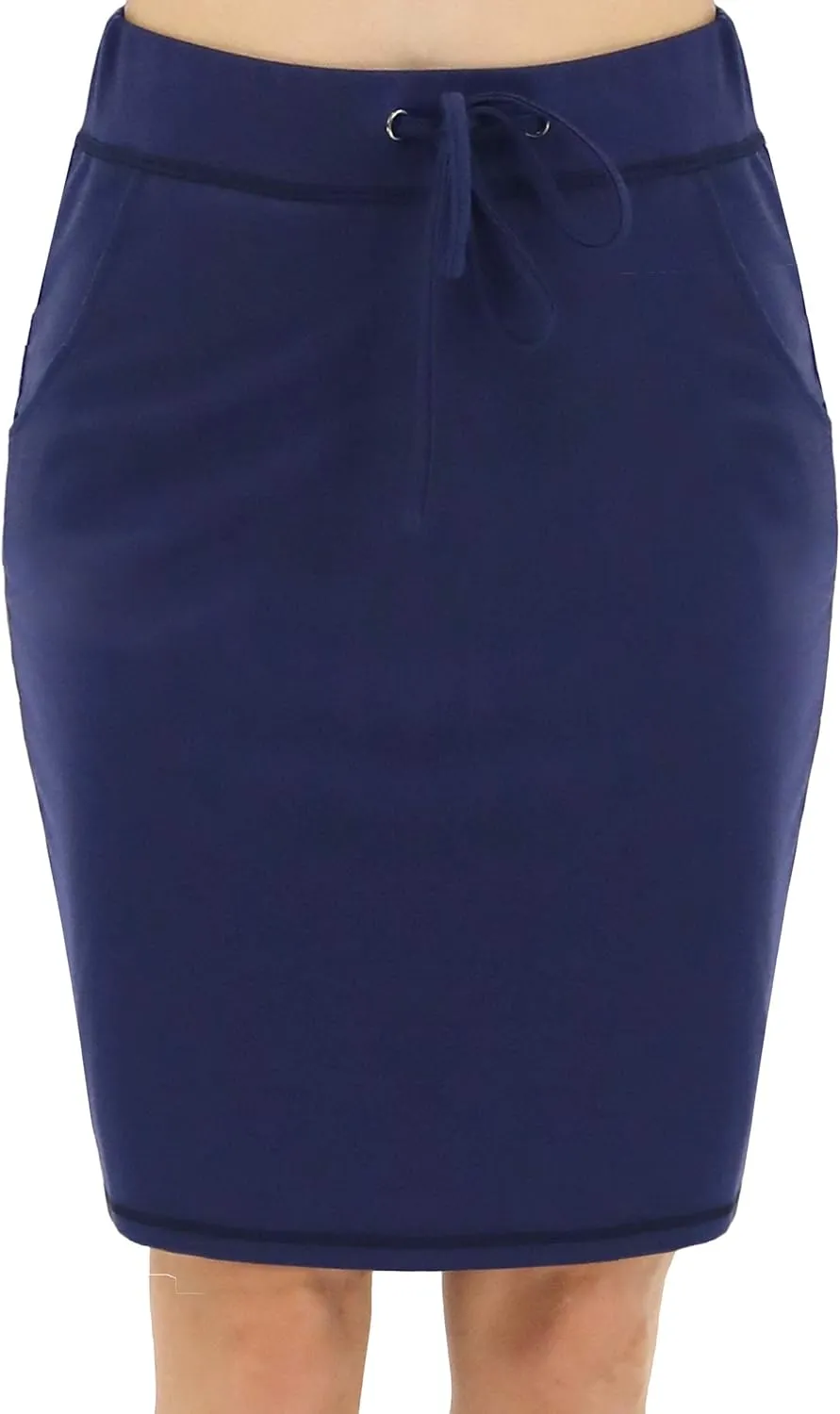 BENANCY Women's High Waist Stretch Pencil Skirt with Pockets