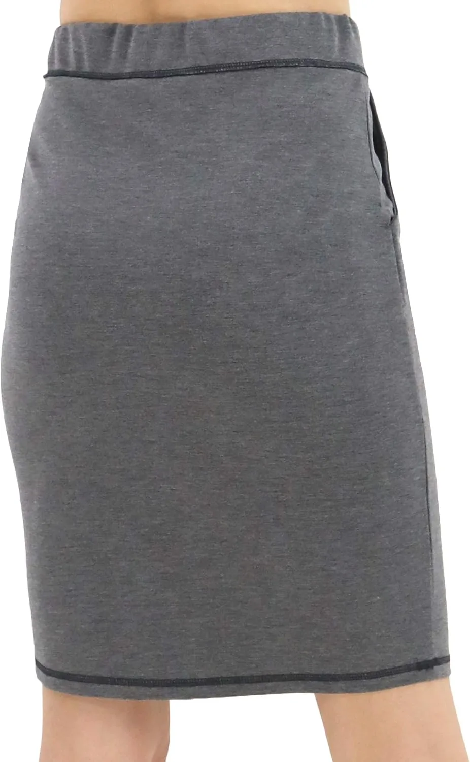 BENANCY Women's High Waist Stretch Pencil Skirt with Pockets