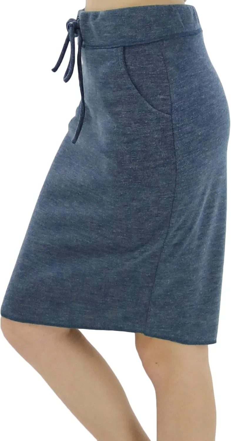 BENANCY Women's High Waist Stretch Pencil Skirt with Pockets