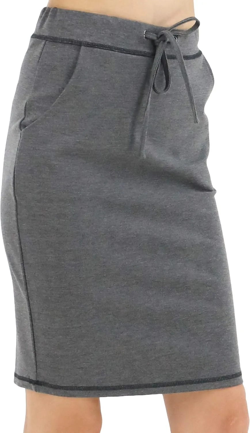 BENANCY Women's High Waist Stretch Pencil Skirt with Pockets