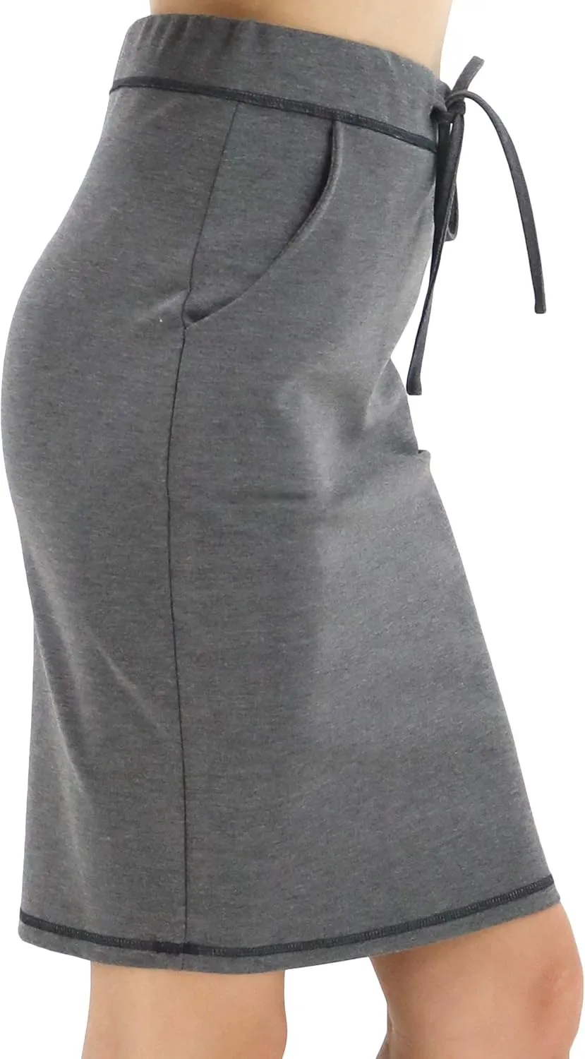 BENANCY Women's High Waist Stretch Pencil Skirt with Pockets