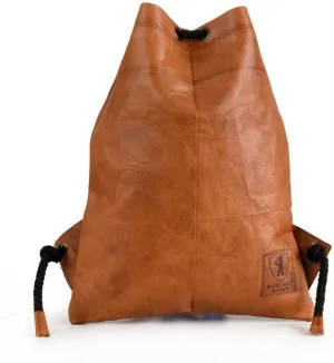 BERLINER BAGS Vintage Genuine Leather Gym Bag, Drawstring Backpack, Gym Backpack Men and Women