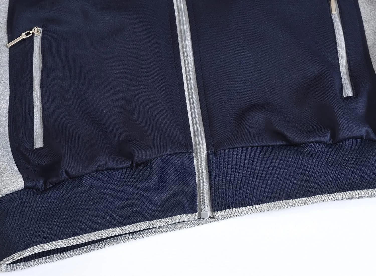 BGOWATU Men's Tracksuits 2 Piece Running Jackets Athletic Pants Sports Suit with Zipper Pockets