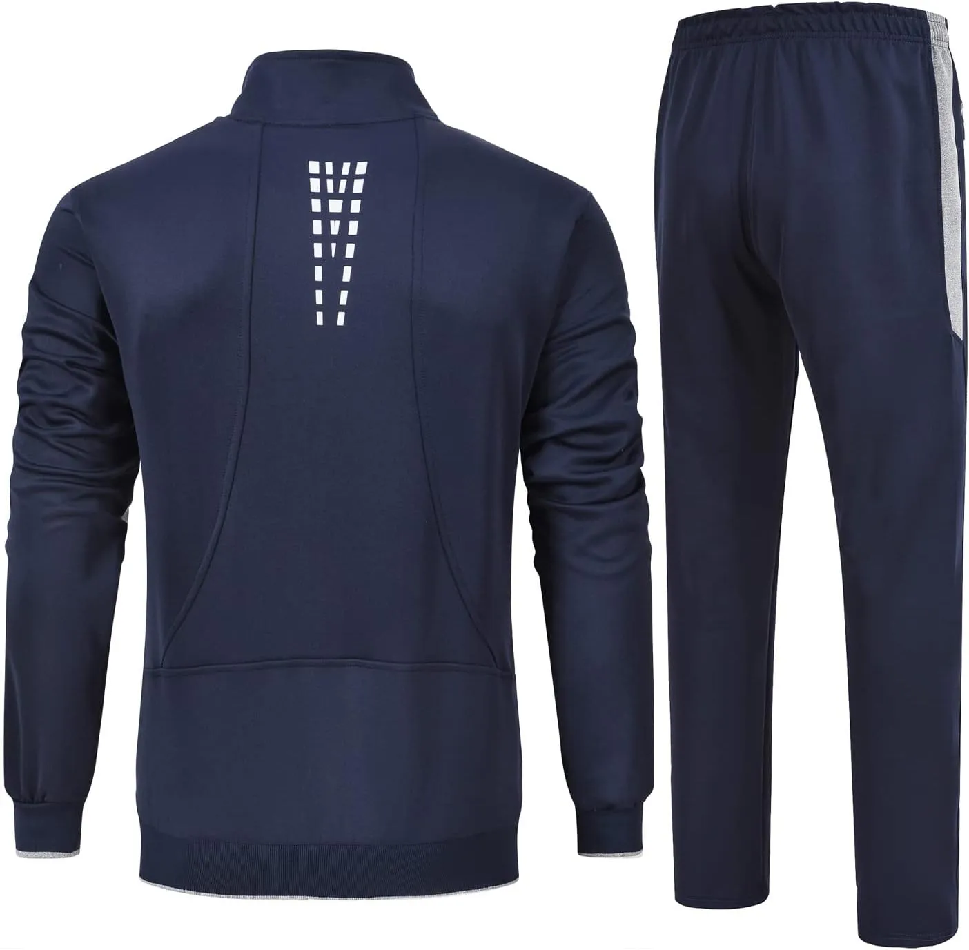 BGOWATU Men's Tracksuits 2 Piece Running Jackets Athletic Pants Sports Suit with Zipper Pockets