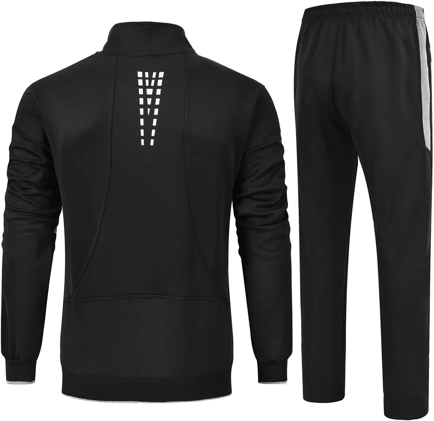 BGOWATU Men's Tracksuits 2 Piece Running Jackets Athletic Pants Sports Suit with Zipper Pockets