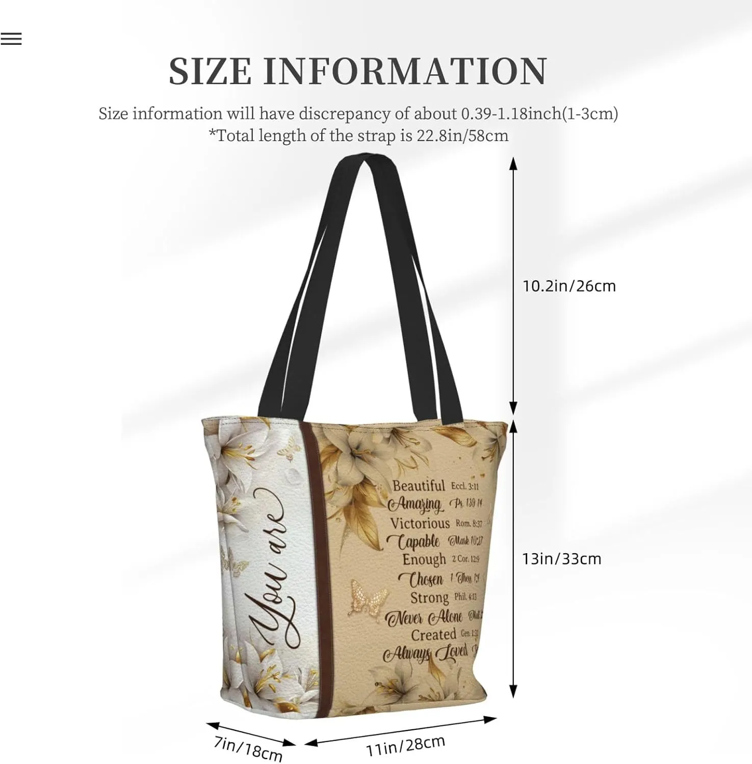Bible Tote Bags For Women Christian Tote Bag Religious Grocery Bag With Zipper For Mothers Day Church Gifts
