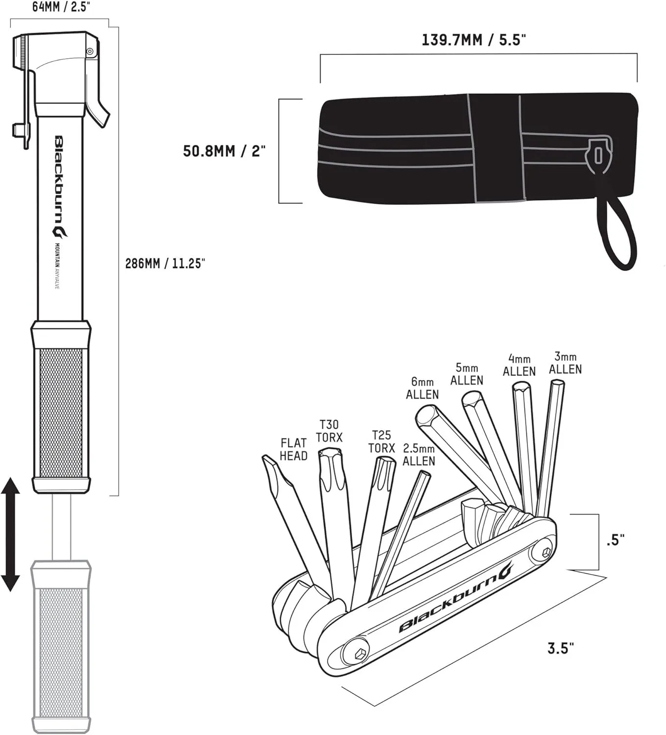 Blackburn Local Ride Bike Kit With Mini-Pump or CO2