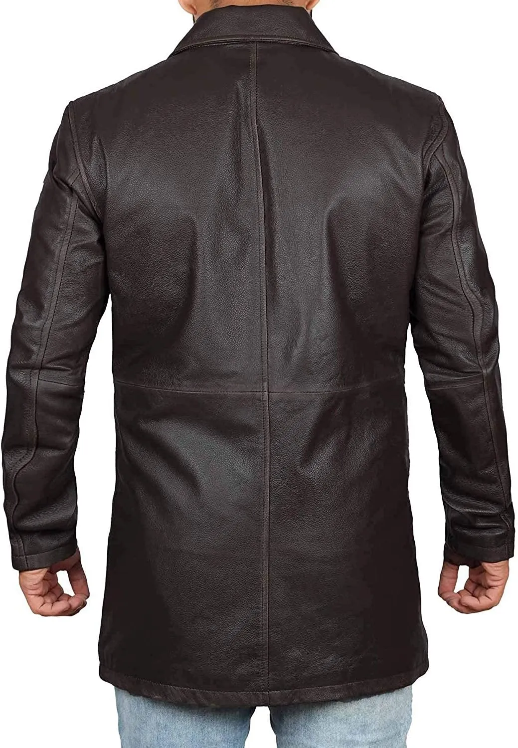 Blingsoul Leather Coats for Men - Vintage Style Long Leather Jacket Men