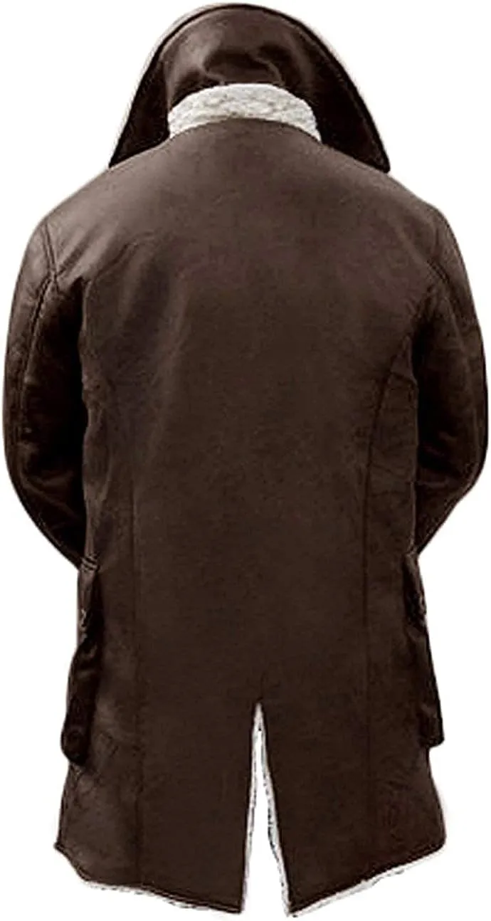 Blingsoul Real Lambskin Swedish Bomber Coat - Sherpa Lined Leather Jacket Fur Coats