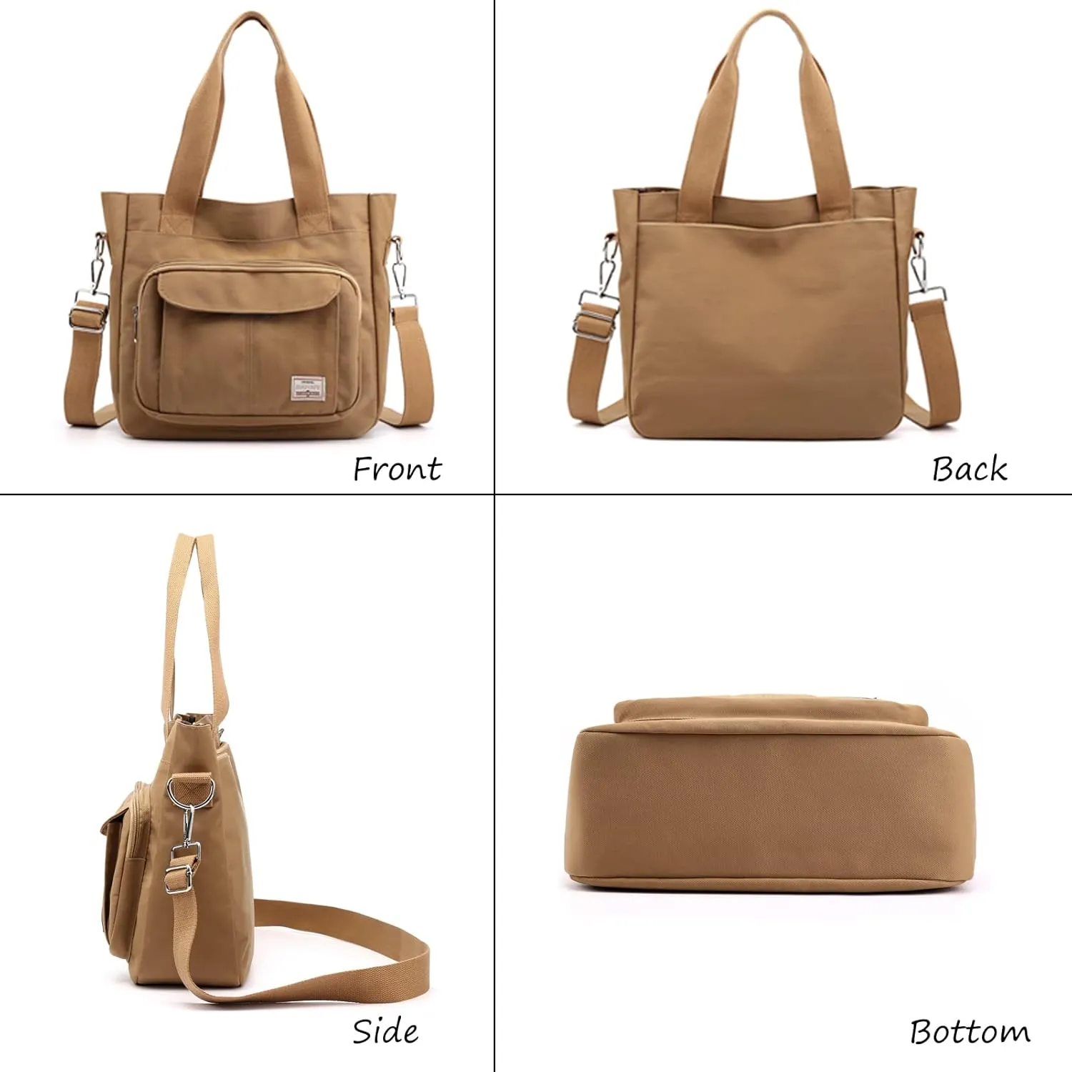 Blostirno Women's Casual Tote Purse Bag Shoulder Crossbody Large Capacity Nylon Top Handle Daily Handbag Work Bags