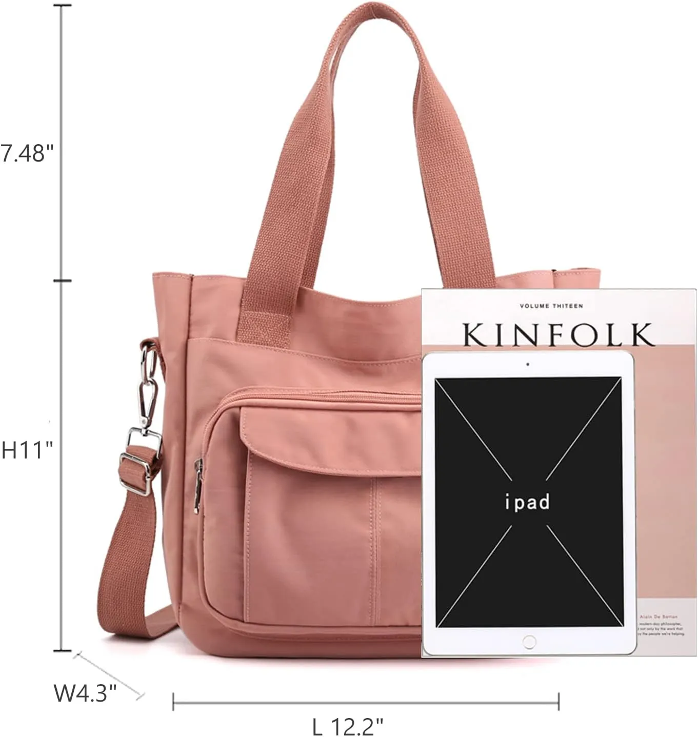 Blostirno Women's Casual Tote Purse Bag Shoulder Crossbody Large Capacity Nylon Top Handle Daily Handbag Work Bags