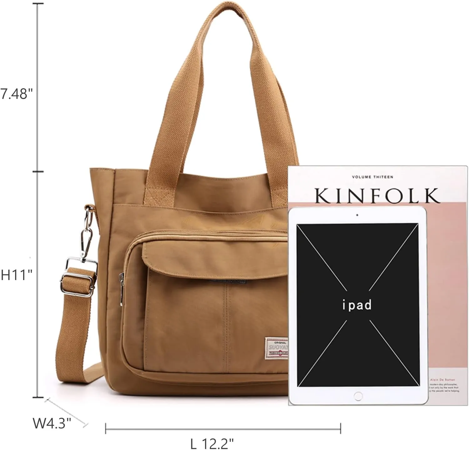 Blostirno Women's Casual Tote Purse Bag Shoulder Crossbody Large Capacity Nylon Top Handle Daily Handbag Work Bags