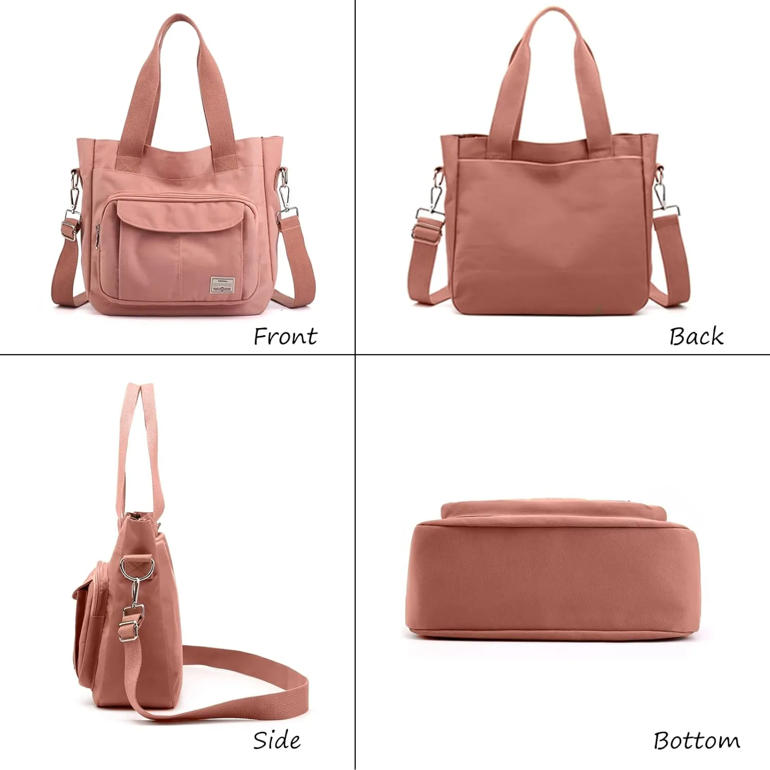 Blostirno Women's Casual Tote Purse Bag Shoulder Crossbody Large Capacity Nylon Top Handle Daily Handbag Work Bags