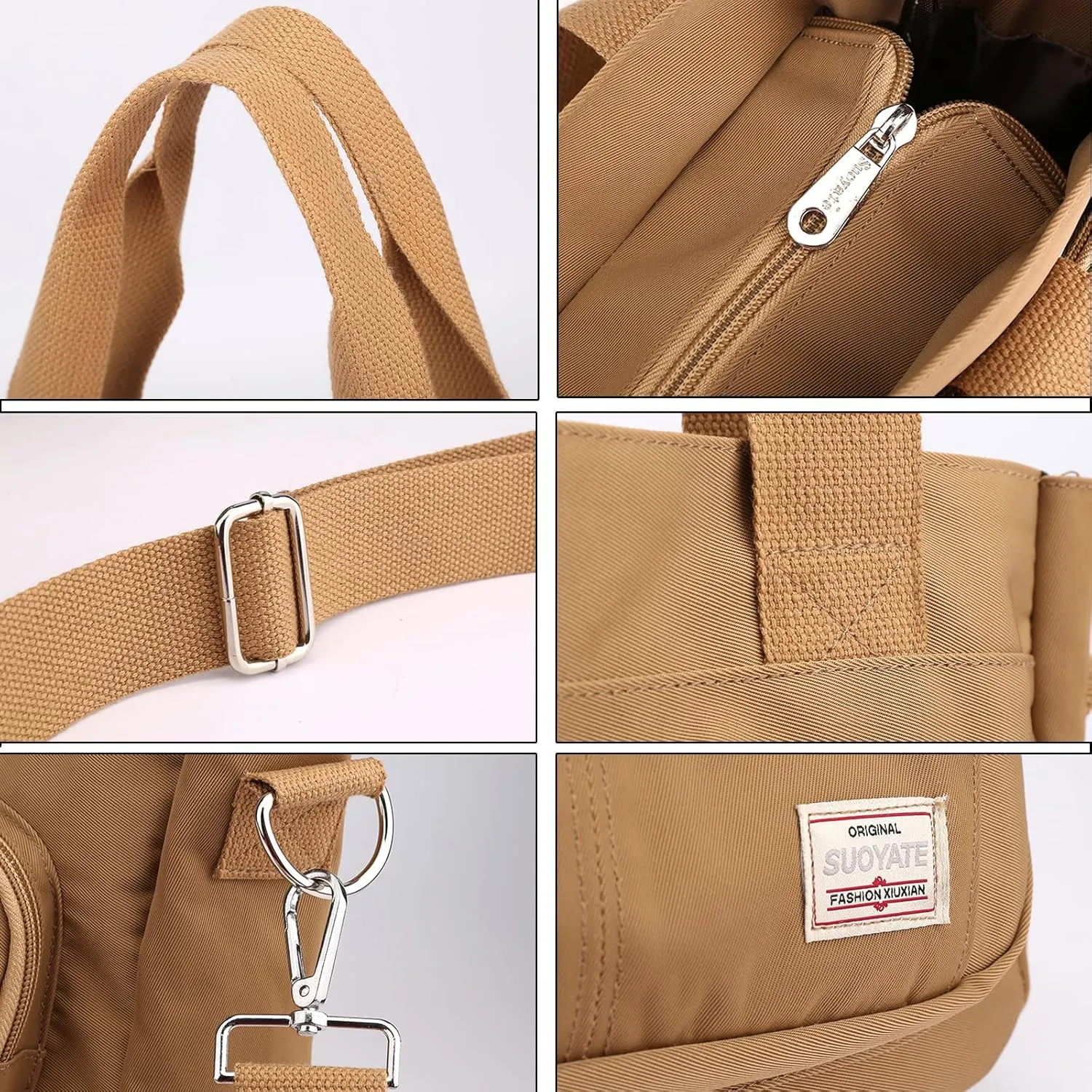 Blostirno Women's Casual Tote Purse Bag Shoulder Crossbody Large Capacity Nylon Top Handle Daily Handbag Work Bags
