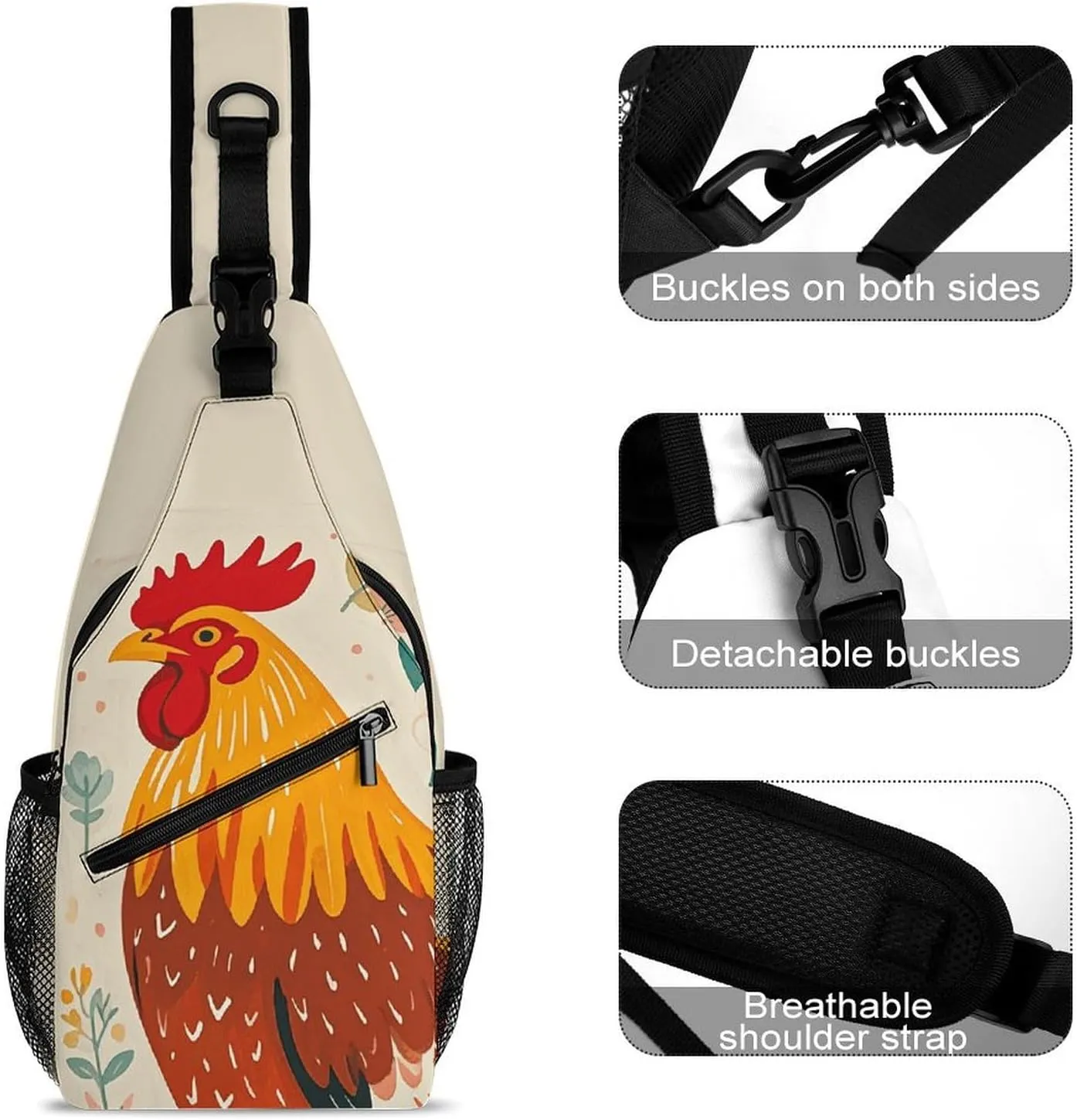 Boat Beach Sunrise Time Nautical Crossbody Sling Bag, Travel Backpack, Hiking Sling Bags, Chest Bag, Shoulder Bags, Daypack